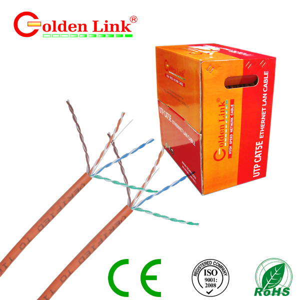 Dây cáp mạng Golden Link - 4 pair (UTP Cat 5e) màu cam