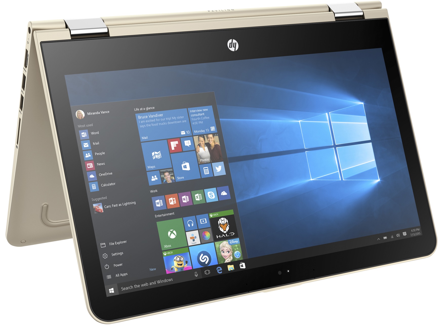 Laptop màn hình cảm ứng HP Pavilion x360 11-u047tu, Core i3 6100U/4GB/500GB/Win 10 (X3C25PA)